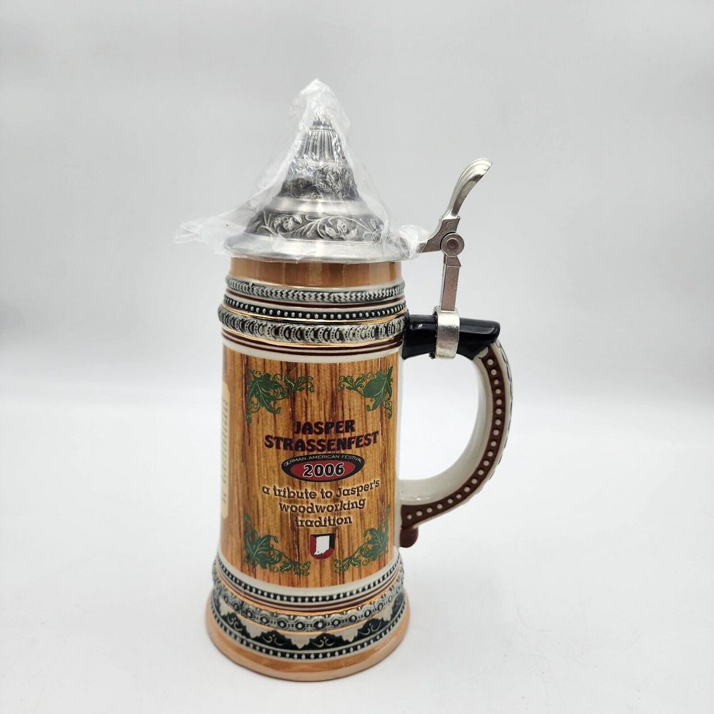 Vintage Lidded Beer Stein 9.5" Made in Germany Gert‎ Pewter Lid New
